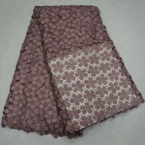 Alta qualidade de moda nigeria algodão suíço bordado cabo guipure tecido de renda